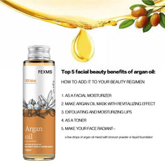 Organic Argan Oil 100% Pure Cold Pressed Virgin Premium Grade For Dry & Damaged Skin, Hair, Face, Body, Scalp & Nails