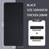 20mm Thick NBR Yoga Mat Moisture-proof Outdoor Non-Slip Durable Camping Picnic Mat 2000x600x20mm Exercise Gym Fitness Workout