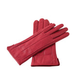 Women's Sheepskin Good Quality Gloves Winter Warm Plus Velvet Short Thin Touch Screen Driving Color Women's Leather Gloves