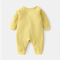 0-6M Baby Girls Boy Rompers Cotton Solid Soft Infant Jumpsuit With Wing Clothes Spring Autumn Newborn Baby Girl Boy Cute Romper