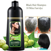 Mokeru Organic Natural Fast Hair Dye Only 5 Minutes Noni Plant Essence Black Hair Color Dye Shampoo For Cover Gray White Hair