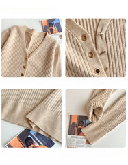 2025 Autumn Winter Women Sweaters Casual Slim Button Knitted Pullover Sweater Femme Basic Solid Jersey Tops Fashion Clothes