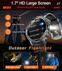 New T-Rex 3 Ultra Military Grade 1000mAh Battery Smart Watch 5ATM Waterproof HD AMOLED Flashlight Sports Smart Watches For Man