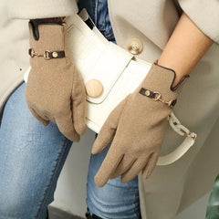 Fashion Lady Glove Mittens Women Winter Vintage Touch Screen Driving Keep Warm Windproof Dropshiping New Grace mitaine femme
