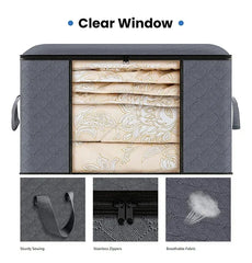 Storage Bag Foldable Large Capacity Clothes Blanket Storage Bags Storage Containers for Organizing Bedroom Closet Clothing