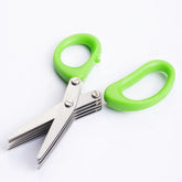Forged Stainless Steel Ambidextrous Kitchen Scissors 5 Layered Ultra Sharp Versatile Onion Herb Shredder Durable Easy Clean