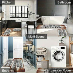Modern Printed Kitchen Floor Mats Home Laundry Rug Carpet for Living Room Decor Lounge Area Anti-slip Foot Mat Entrance Doormat