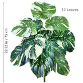 40-130cm(51.18in) Artificial Monstera Plant Fake Palm Tree Plastic Turtle Leaf Green Plant for Home Garden Room Office Decor