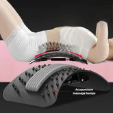 Back Stretcher Multi-Level Adjustable Massager Waist Neck Fitness Lumbar Cervical Spine Support Massager Corrects Waist