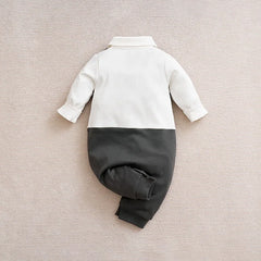 Gentleman Baby Boys bow tie Cotton Clothing Spring and Autumn Children One-Piece long sleeves Jacket 0-2 years old Rompers