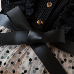 Polka-dot Summer Dresses for Girls Korean Style Cute Layared Dress Sleeveless Casual Kid's Dress 2 4 6 Yrs Baby Girls Clothes