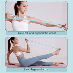 Silicone Resistance Bands Non-Slip Tension Stretch Straps for Fitness Yoga Home & Outdoor Exercise Equipment