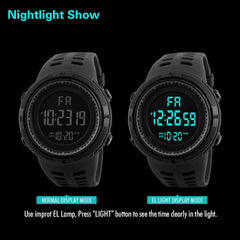 UTHAI C26 Fashionable Men watch large dial sports waterproof night light student electronic watch clock gift watches for man