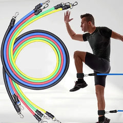 11 Piece Set Of Fitness Tension Rope, Elastic Band, Elastic Rope, Household Tension Device, Chest Muscle Training Equipment