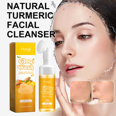 Hoygi Natural Turmeric Facial Cleanser Organic Gentle Deep Cleanse Oil Control Anti Oxidant Brightening for All Skin Types