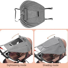 Baby Stroller Shade Blocks Windproof Waterproof UV Protection Sunshade Cover Accessories Outdoor Activities Mosquito Insect Net