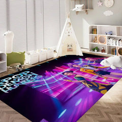Kpop D-demon Hunters Floor Mat Rectangle Anti-slip Home Soft Badmat Front Door Indoor Outdoor Mat Welcome Doormat