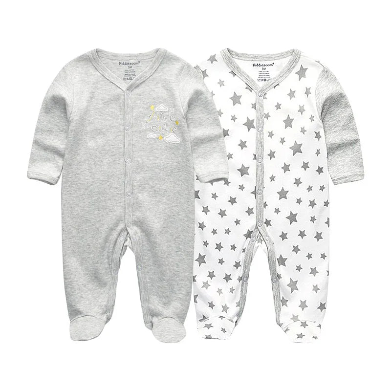 0-12Months Baby Rompers Newborn Girls&Boys 100%Cotton Clothes of Long Sheeve 1/2/3Piece Infant Clothing Pajamas Overalls Cheap