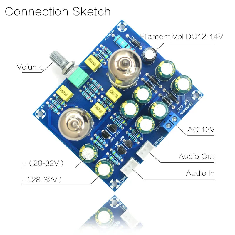 CIRMECH HIFI vacuum tube Preamplifier board electronic valve amplifier ac12v diy kit and finished product