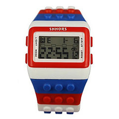 UTHAI CE145 Colorful Building Blocks DIY Digital Electronic Student Watch Leisure Sport Fashion Multifunctional Children's Watch