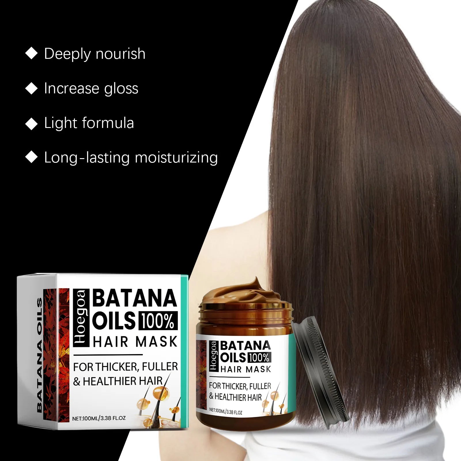 100% Pure Organic Hair Mask Batana Oil Hair Growth Oil Natural Treatment Nourishing Reduce Hair Loss Anti-Breakage Hair Products