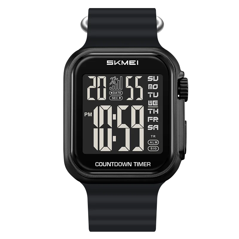 SKMEI 2269 Sport Digital Watch For Man Fashion Luxury Countdown Clock Waterproof Stopwatch 2Time Top Brand Electronic Wristwatch