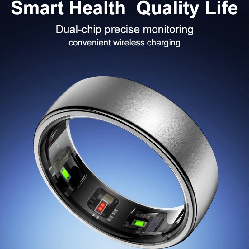 Smart Ring R10 Womens Men Electronic Smartring Blood Oxygen Health Monitor Sleep Monitor 5ATM Waterproof Fitness Tracker