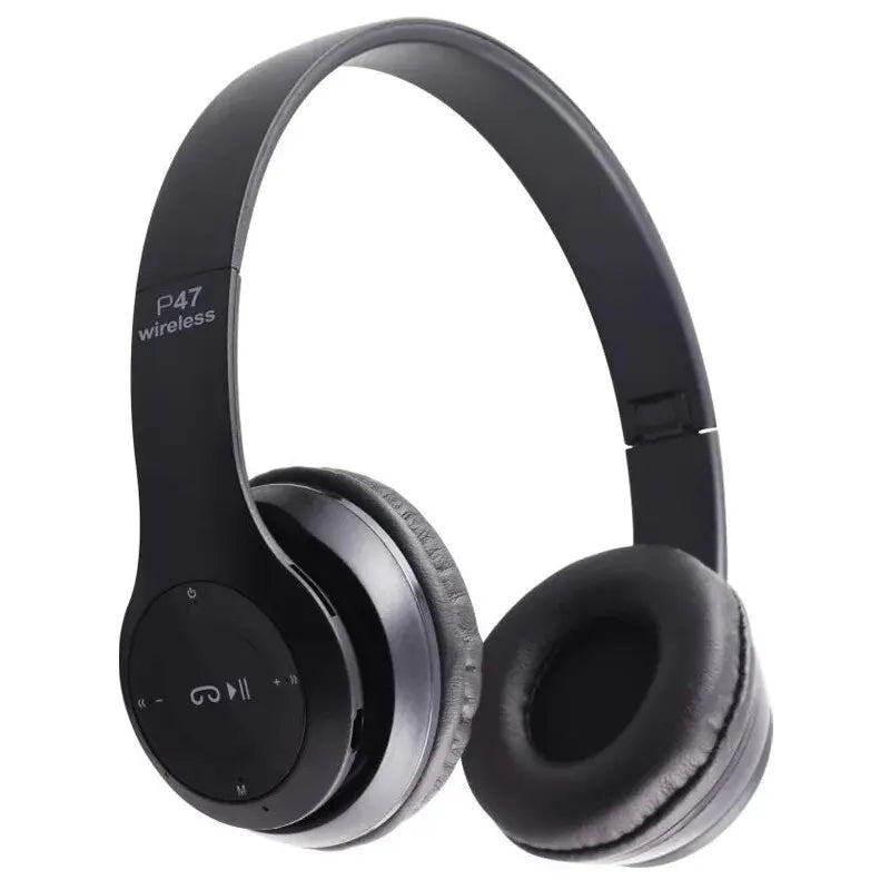 Bluetooth 5.0 Wireless Stereo P47 Folding Headset Universal Sports Gaming Headset with Popular Noise Cancelling Mic
