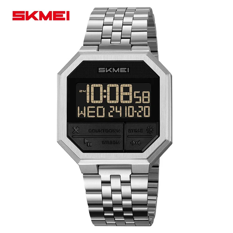SKMEI 2350 LED Luxury Digital Watch for Men Sports Electronic Waterproof Display Wristwatches Mens Countdown Clock Reloj Hombre