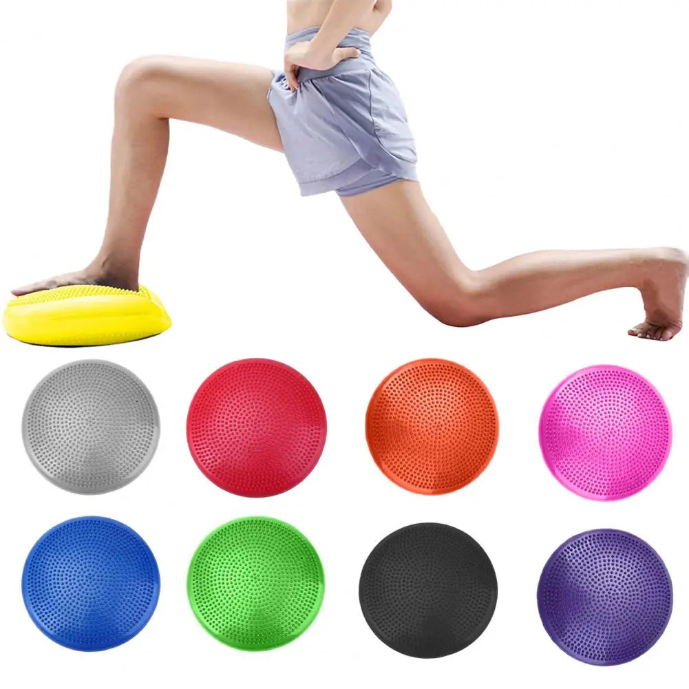 Balance Board with Pump Thick Yoga Fitness Inflatable Seat Pad Foot Massage Pain Relief Wiggle Cushion Sensory Balance Disc
