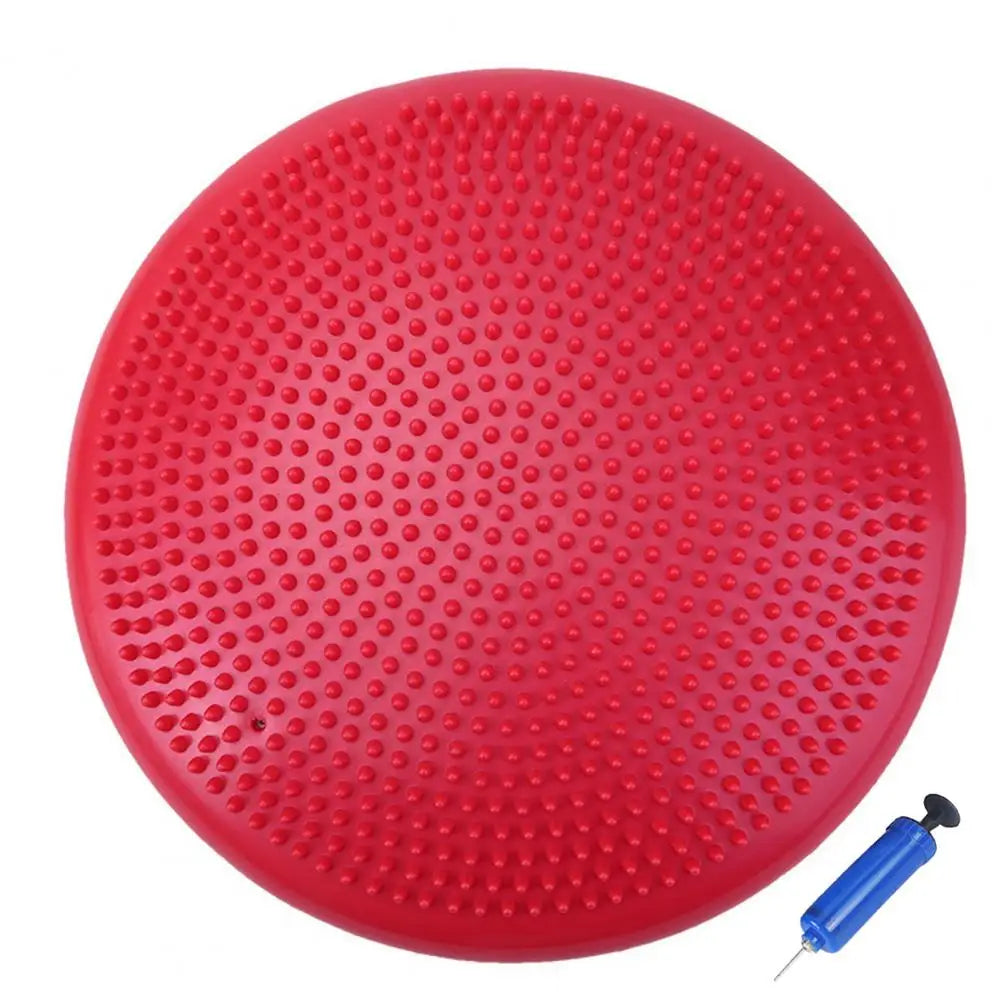 Balance Board with Pump Thick Yoga Fitness Inflatable Seat Pad Foot Massage Pain Relief Wiggle Cushion Sensory Balance Disc