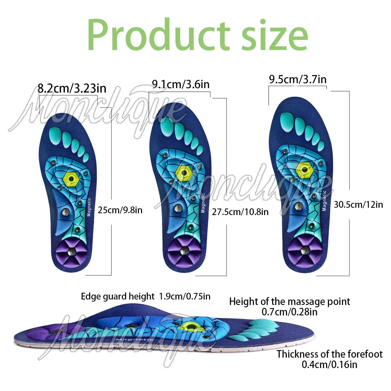 Medical Magnetic Therapy Sports Insoles Massage Foot Weight Loss Slimming Acupressure Insole Anti-fatigue Health Care Shoe Pads