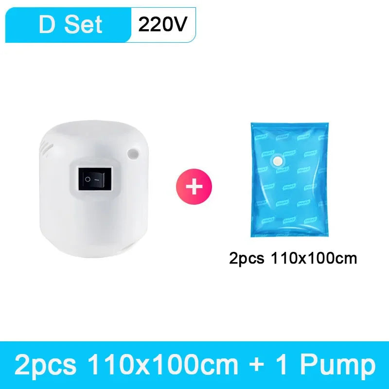 220V 55W Powerful Vacuum Pump for Home Organizer Traveling Clothes Storage Bag Electric Sealer Machine Space Saver Fast Shipping