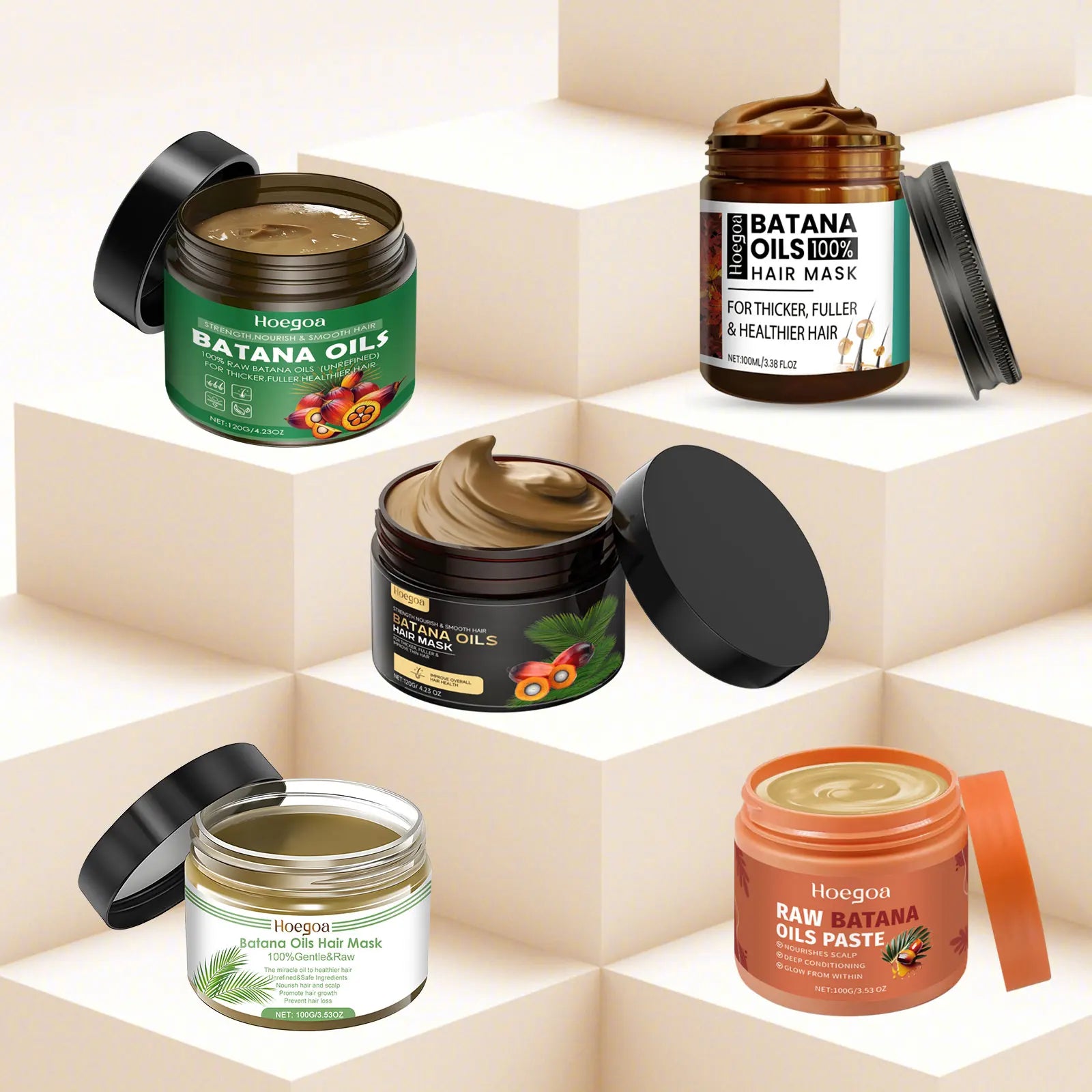 100% Pure Organic Hair Mask Batana Oil Hair Growth Oil Natural Treatment Nourishing Reduce Hair Loss Anti-Breakage Hair Products