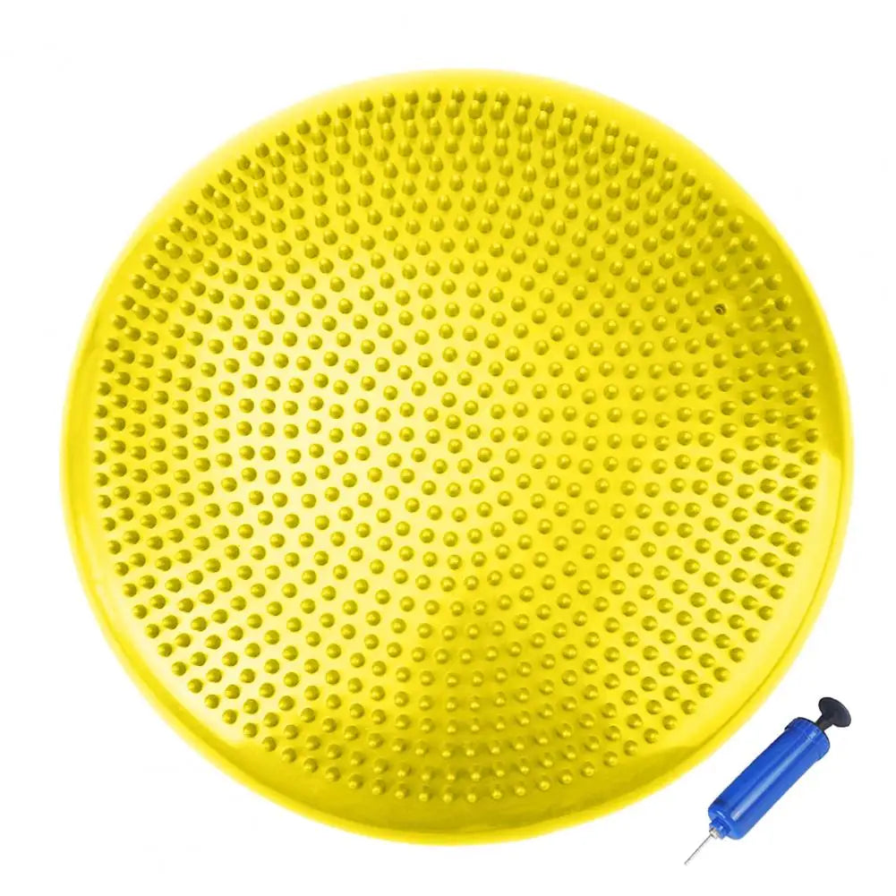 Balance Board with Pump Thick Yoga Fitness Inflatable Seat Pad Foot Massage Pain Relief Wiggle Cushion Sensory Balance Disc