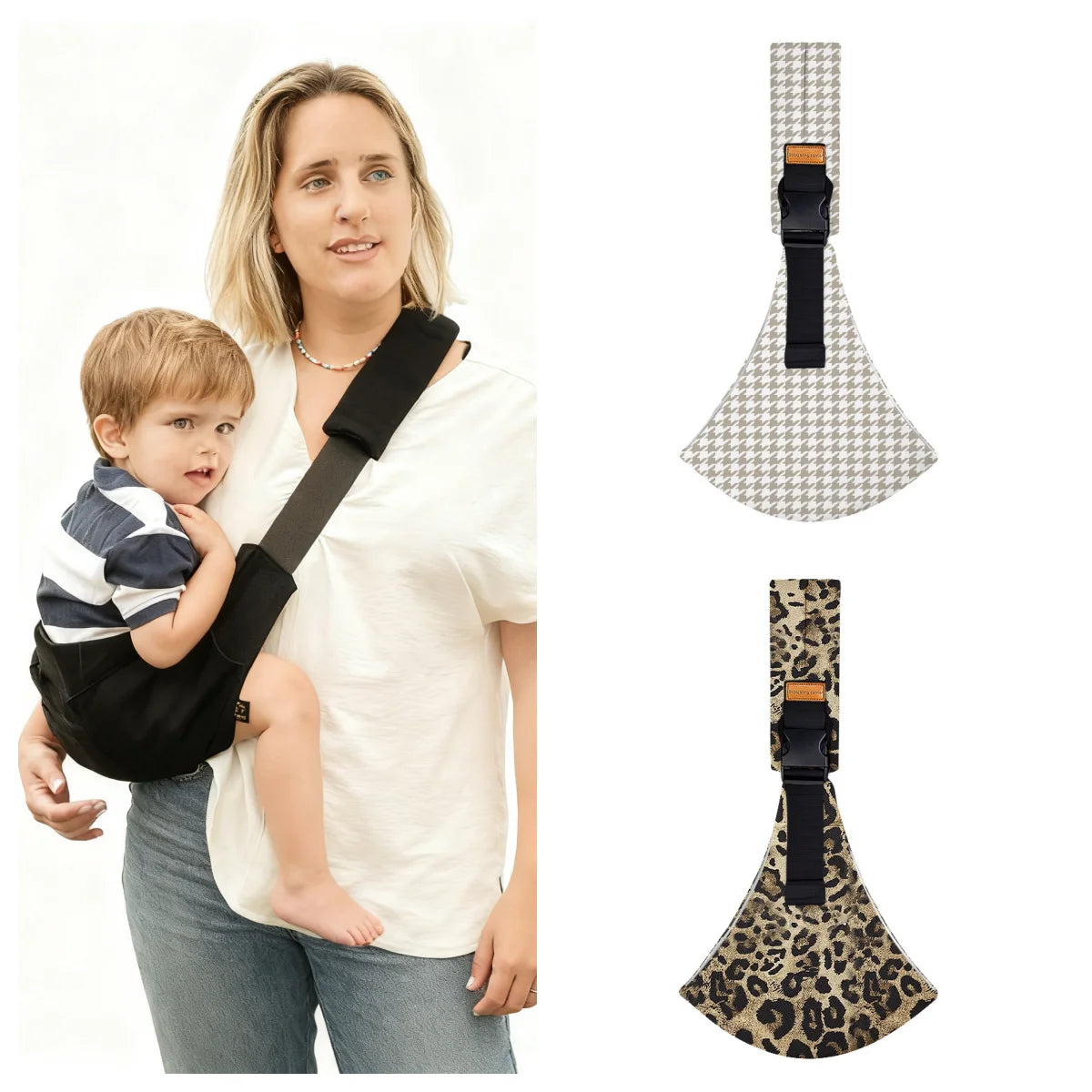 Baby Going Out Safety Carrier Simple Leopard Pattern Portable Front Hug Type Back Baby Out of the Baby Artifact Waist Stool