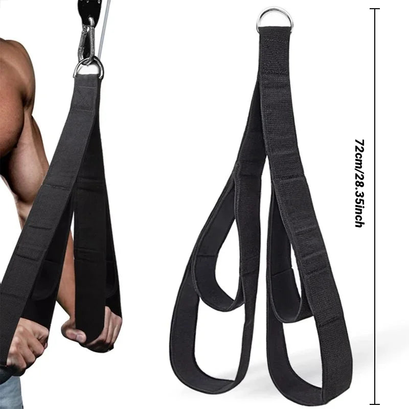Fitness Tricep Rope Pull Down Workout Cable Attachment Strength Biceps Triceps Training Double Ended Tension Webbing