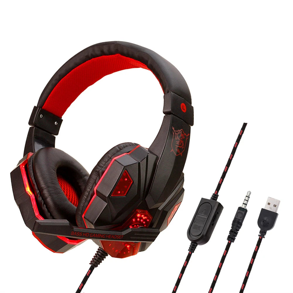3.5MM Wired Gaming Headset Headphone With  MIC for PS4 PS5 Xbox Smartphone/PC One Switch IPad PC Portable Consumer Electronics