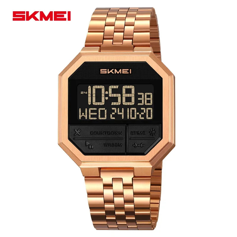 SKMEI 2350 LED Luxury Digital Watch for Men Sports Electronic Waterproof Display Wristwatches Mens Countdown Clock Reloj Hombre