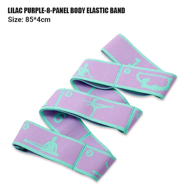 Yoga Stretching Belt Dance Stretching Band Loop Yoga Pilates Fitness Tension Belt Digital Stretch Elastic Band Resistance Band