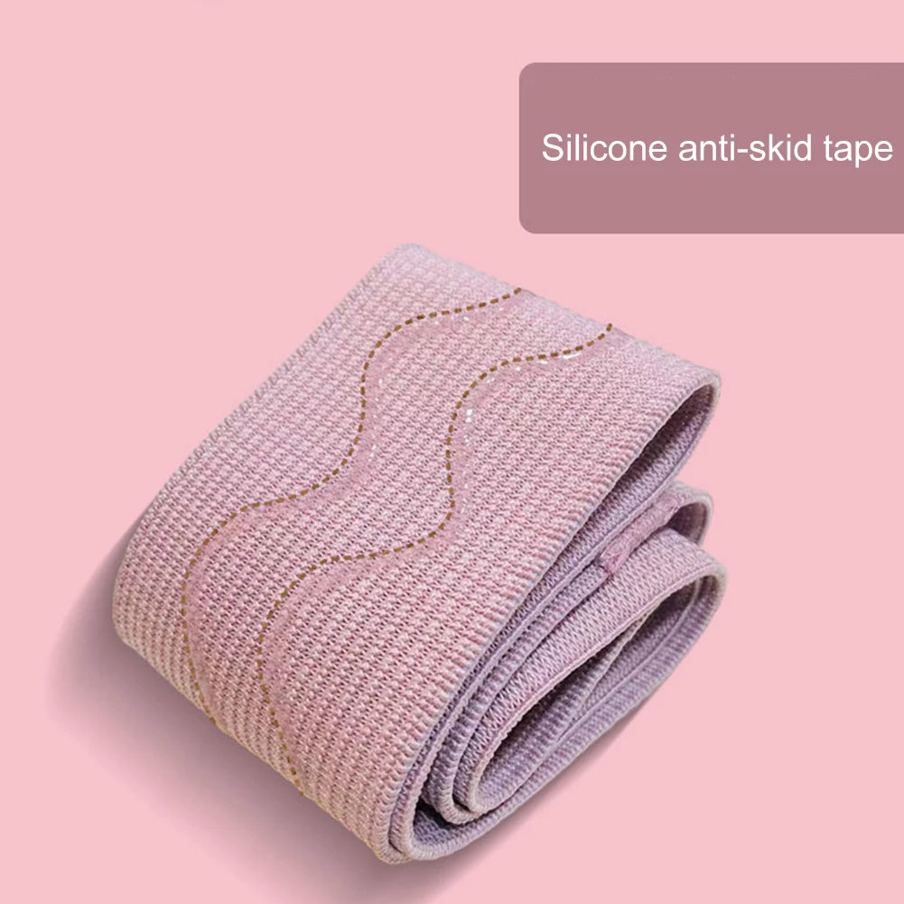 Hip Resistance Bands Thick Fabric Glute Thigh Elastic Bands Anti-Slip Stretch Fitness Strips for Home Gym Yoga Workout Equipment
