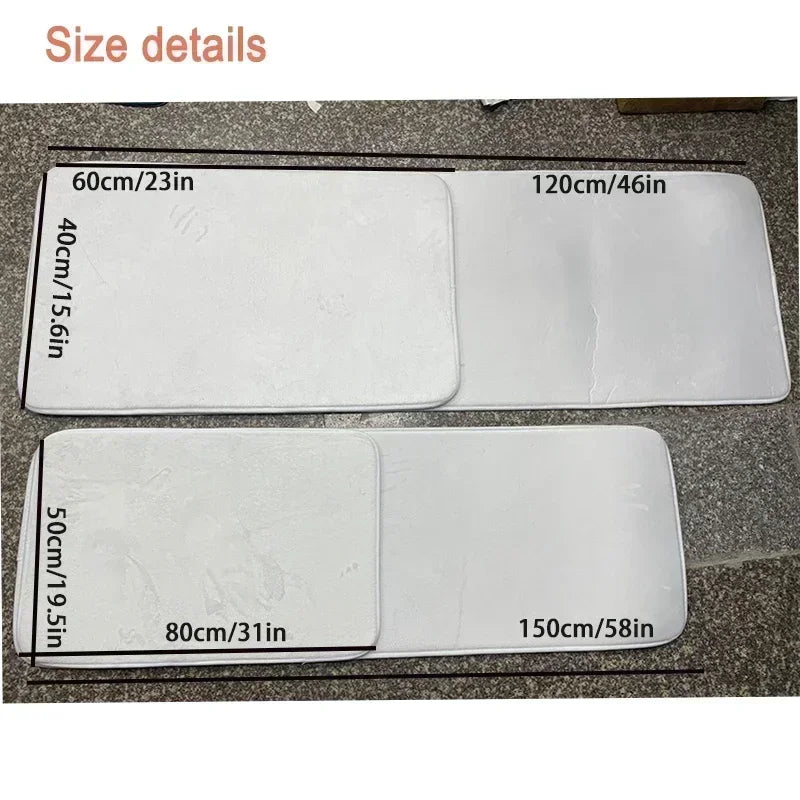 Modern Printed Kitchen Floor Mats Home Laundry Rug Carpet for Living Room Decor Lounge Area Anti-slip Foot Mat Entrance Doormat