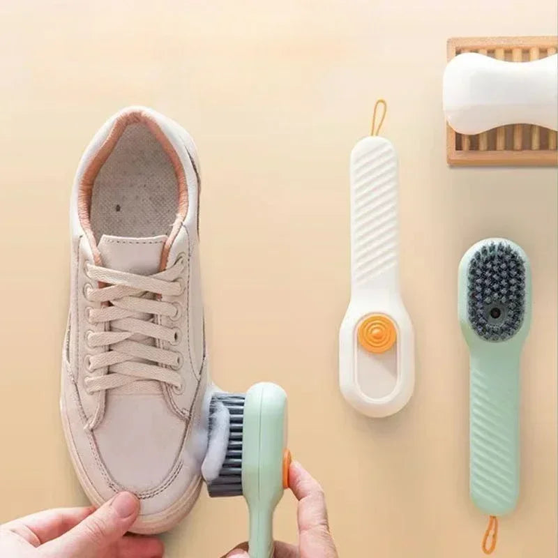 1/2/4PCS Shoe Washing Machine Bag with Liquid Shoe Brush Set Durable Laundry Shoe Bag and Soft Bristle Clean Brush for All Shoes