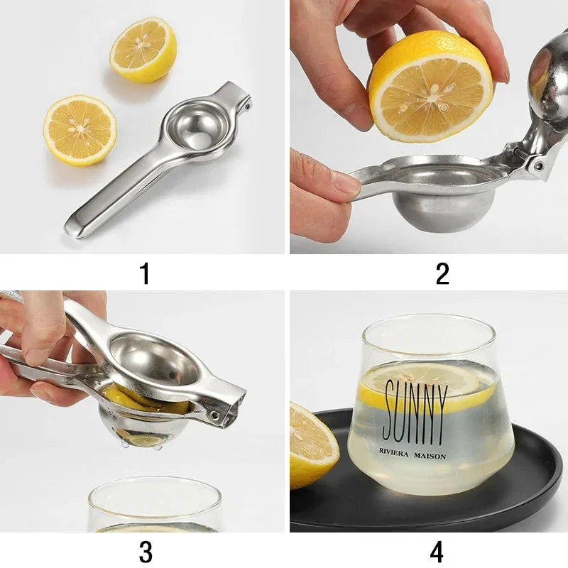 Stainless Steel Manual Juicer Processor Lemon Squeezer Orange Fruit Household Lemon Clip Fruit  Pressing Kitchen Accessories