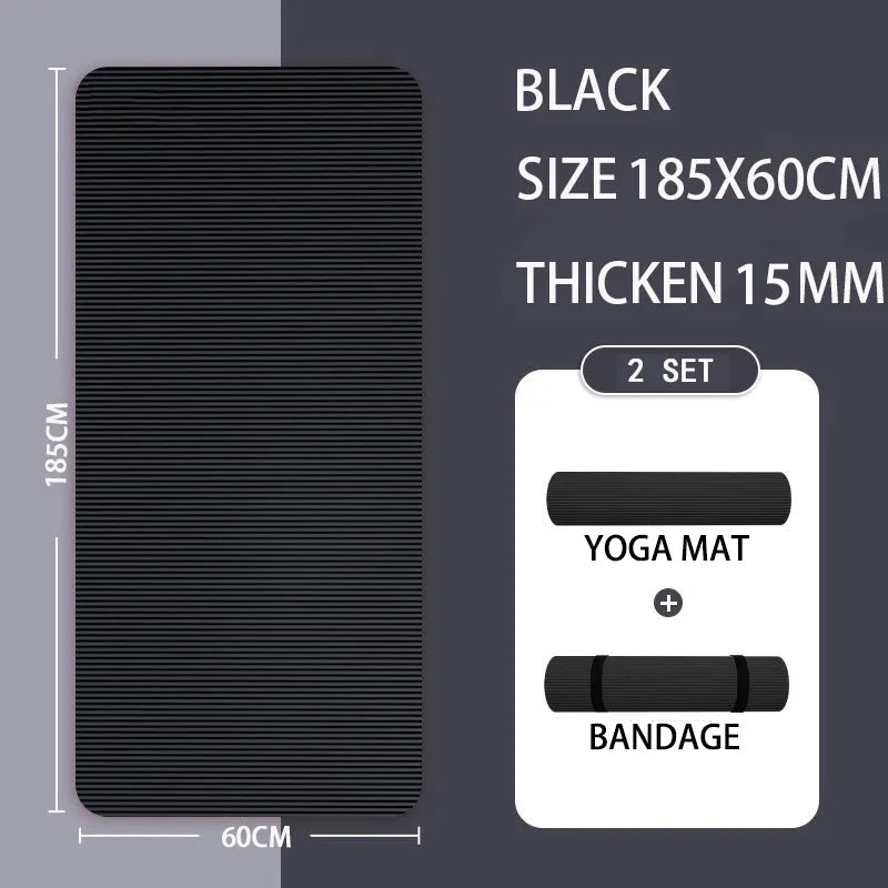 20mm Thick NBR Yoga Mat Moisture-proof Outdoor Non-Slip Durable Camping Picnic Mat 2000x600x20mm Exercise Gym Fitness Workout