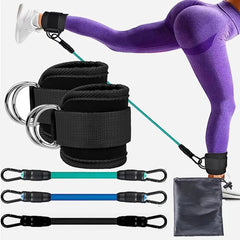 TPE Resistance Bands Ankle Straps Fitness Set D-Ring Support Ankle Cuffs Yoga Gym Equipment Guard Leg Strength Safety Extensions