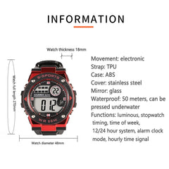 UTHAI CE15 Leisure fashion electronics watch waterproof sports multifunctional Man watch night light clock gift watches for man