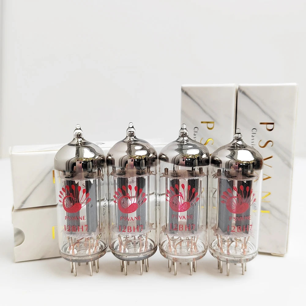PSVANE HIFI 12BH7 Vacuum Tube Valve Replace 12BH7A 6N6 7119 for Audio Valve Electronic Tube Amplifier Kit DIY Matched Quad