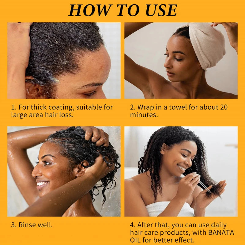 Hair Butter Cream Organic Batana Solid Oil Hair Growth Butter Hair Mask  100% Natural Moisturize Repair Increase Hair Thickness