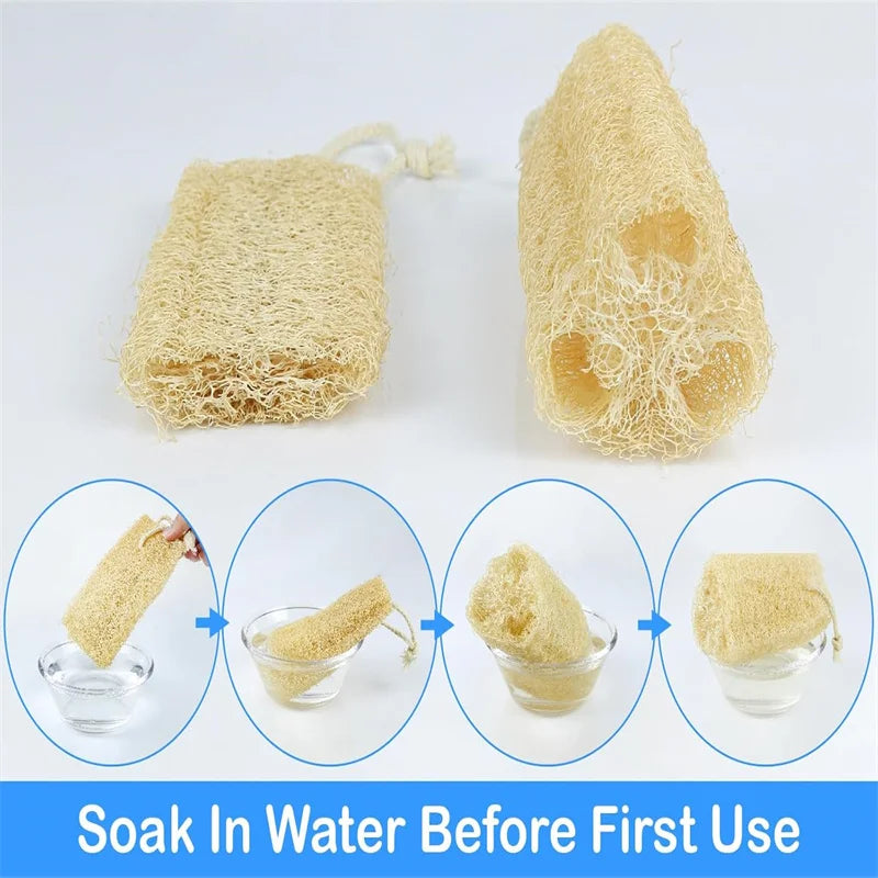 1/3pcs Organic Loofahs Loofah Spa Exfoliating Scrubber natural Luffa Body Wash Sponge Remove Dead Skin Made Soap Dishwashing